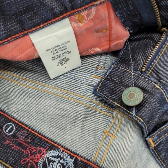 Gap 1969 Blue Denim Women's Boyfriend Shorts Sz 1 - Picture 5 of 8